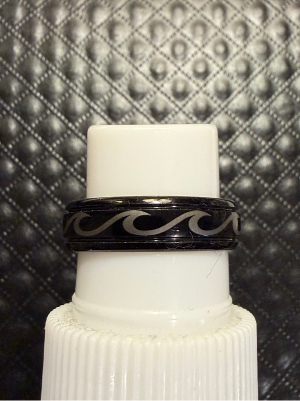 Men's Black Tungsten Hawaiian Ring - Sleek Comfort Fit. Size 8